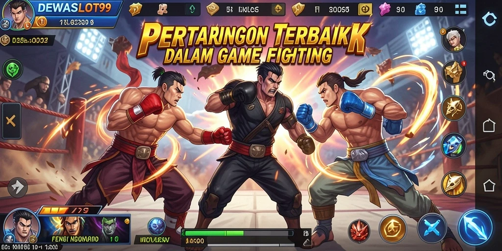 Tampilan menarik dari gameplay DEWASLOT99 dalam arena pertarungan.