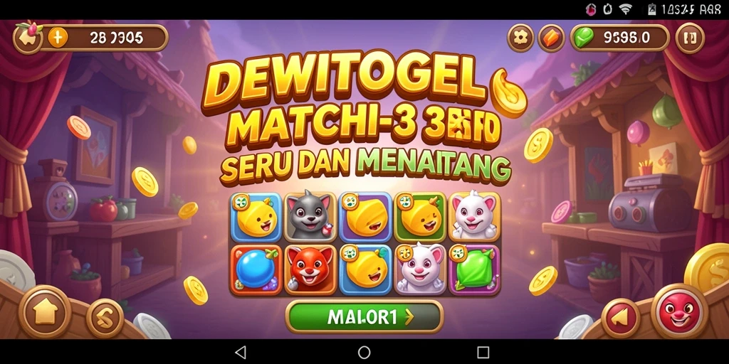 Gameplay seru DEWITOGEL dalam aksi Match-3.