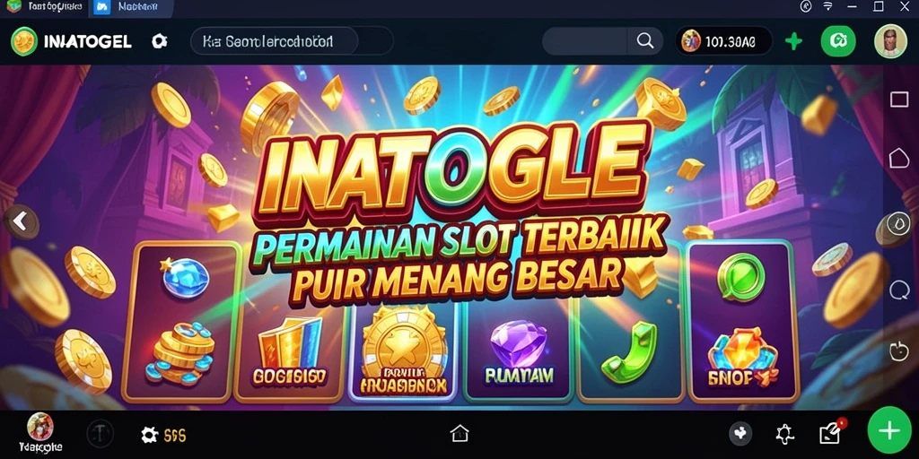Tampilan gameplay Slot INATOGEL yang menarik dan penuh warna.