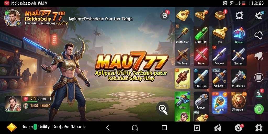 Tampilan utama aplikasi MAU777 yang intuitif dan user-friendly.