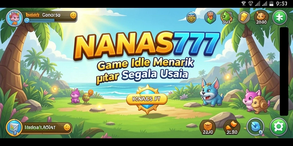 Tampilan gameplay NANAS777 yang menawan dan penuh warna.