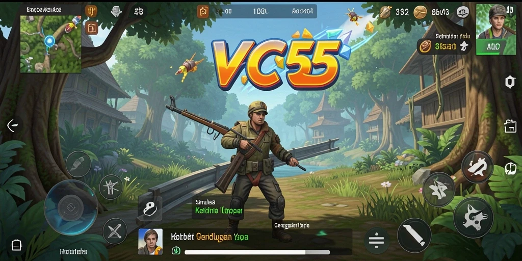 Tampilan gameplay VC55 yang menarik dan interaktif dalam simulasi kehidupan.