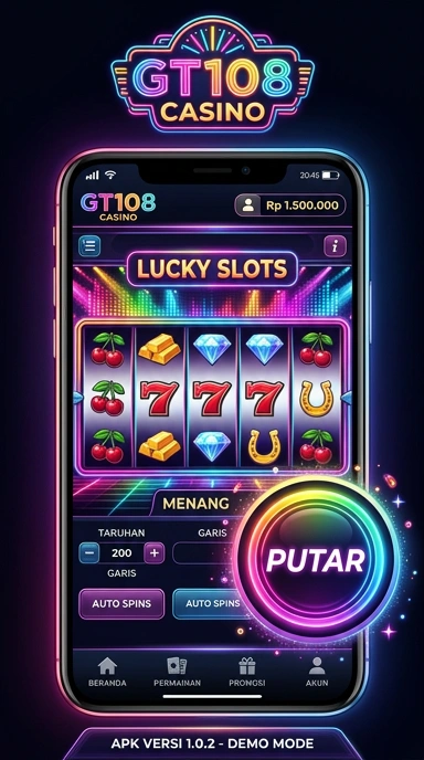 Screenshot antarmuka gt108 yang intuitif dan mudah dinavigasi.